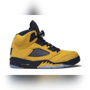 Jordan 5 Retro Michigan (2019) Style CQ9541-704 Mens Size 9 (Womens Size 10.5)